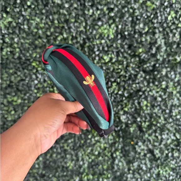 Green and Red Striped Hairband - Picture 1 of 3